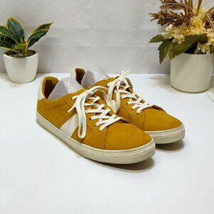 Old Navy Classic Sneakers Mustard Yellow Casual Tennis Shoes Women US 8 EUR 39